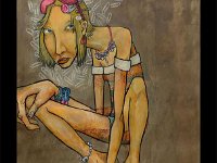 SybilLamb FishyStripyDress 44x52 2010